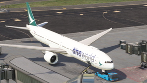 CS Boeing 777-300GE Cathay Pacific One World B-KQM 8K thumbnail 8