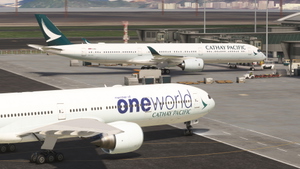 CS Boeing 777-300GE Cathay Pacific One World B-KQM 8K thumbnail 11