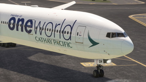 CS Boeing 777-300GE Cathay Pacific One World B-KQM 8K thumbnail 12