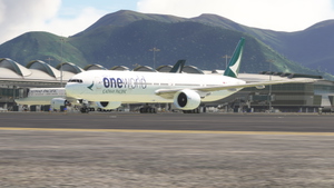 CS Boeing 777-300GE Cathay Pacific One World B-KQM 8K thumbnail 14