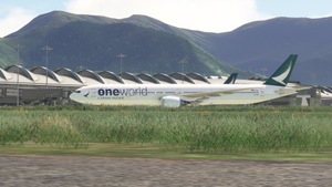 CS Boeing 777-300GE Cathay Pacific One World B-KQM 8K thumbnail 15