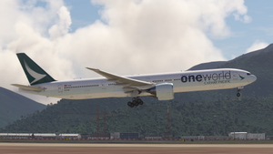 CS Boeing 777-300GE Cathay Pacific One World B-KQM 8K thumbnail 18