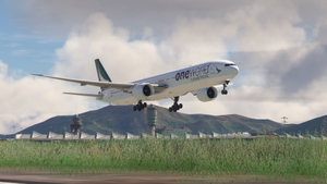 CS Boeing 777-300GE Cathay Pacific One World B-KQM 8K thumbnail 1