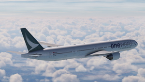 CS Boeing 777-300GE Cathay Pacific One World B-KQM 8K thumbnail 19