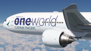CS Boeing 777-300GE Cathay Pacific One World B-KQM 8K thumbnail 20