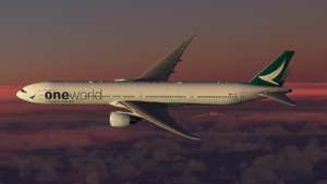 CS Boeing 777-300GE Cathay Pacific One World B-KQM 8K thumbnail 22