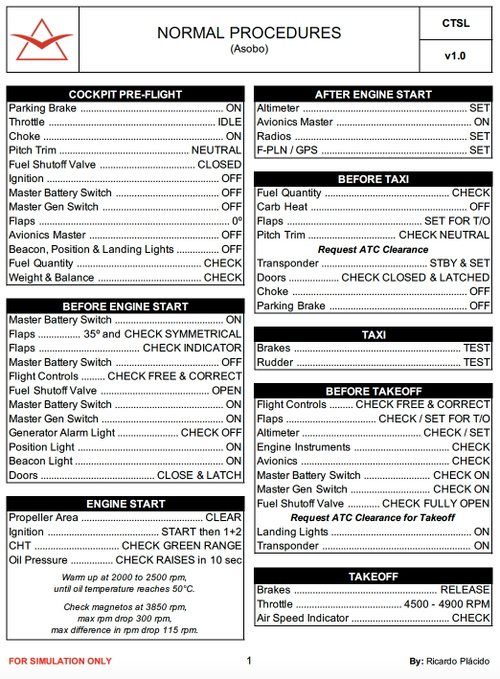 CTSL Ultralight Normal Procedures