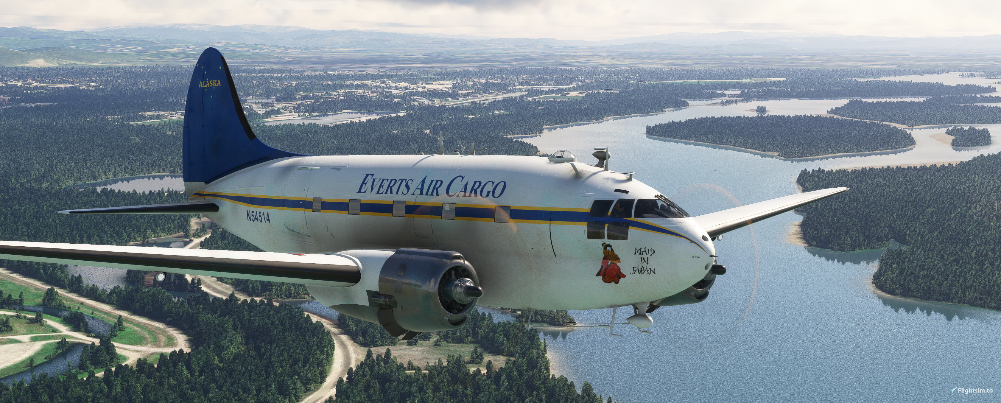 Curtiss Commando Everts Air Cargo N54514 