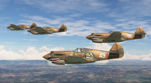 Curtiss P-40C AVG #7, #36, #47 & #49