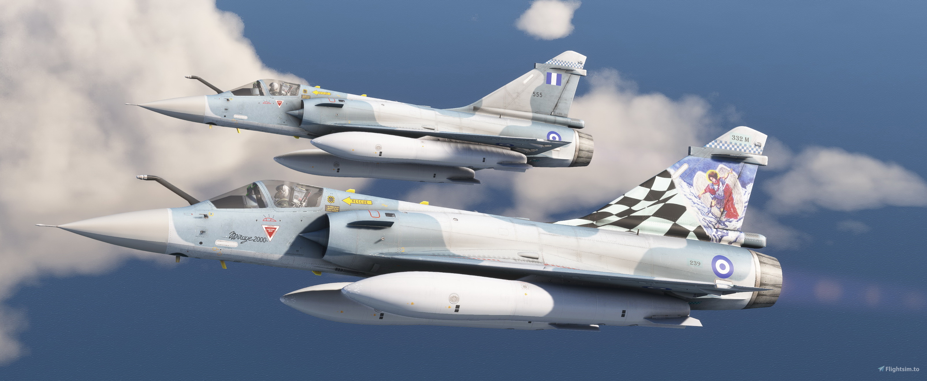 入手困難 MIRAGE 2000 499TH パッチ Dassault Mirage 2000 Hellenic Airforce #239 & #555 のために