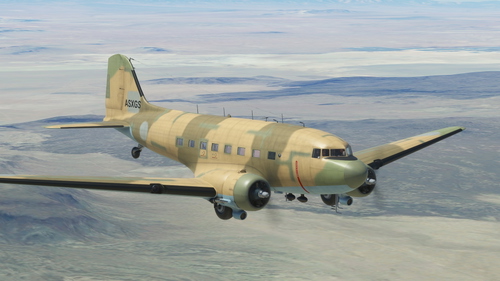 DC-3 Camo Cargo 'Spirit of Africa Relief' with rewoked normals.