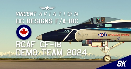 [8K] DC Designs F/A-18C RCAF CF-18 Demo Team 2024 Livery