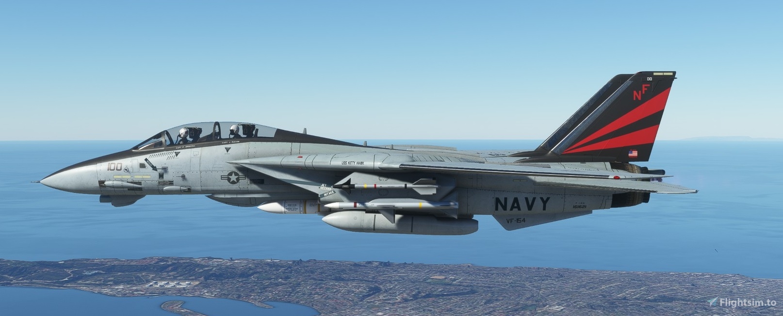 DCD F-14A Tomcat VF-154 Black Knights CAG Bird. のために Microsoft 