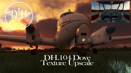 De Havilland DH-104 Dove Texture Upscale