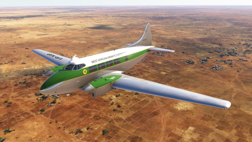De Havilland DH-104 Dove VR-NIB of West African Airways Corporation (early 1950's)