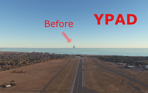 Fix terrain spike visible from Adelaide YPAD