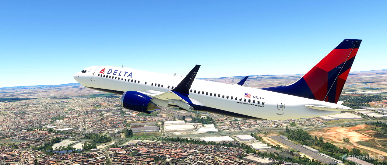 DELTA AIRLINES 737 MAX for Microsoft Flight Simulator MSFS