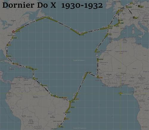 Dornier Do X 1930-1932 Transatlantic Flight Plans