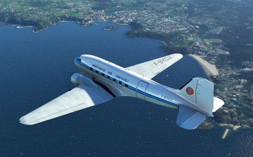 Douglas DC-3 Bretagne Air Services F-BYCU