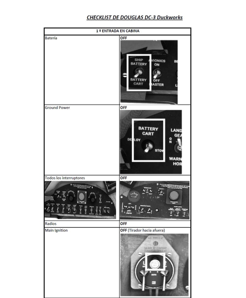 DOUGLAS DC-3 CHECKLIST FOR DUCKWORKS v.0.4.3  MOD, EN ESPAÑOL and ENGLISH.