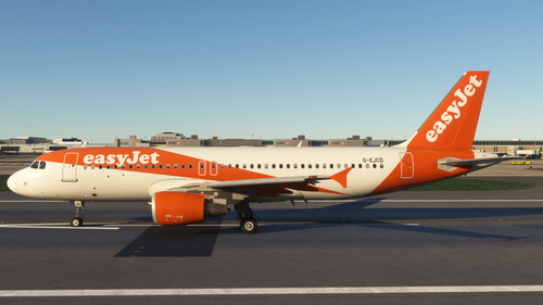 easyJet UK G-EJCD ex OE-IZS Y180 with OLD Cabin - Fenix A320 8K