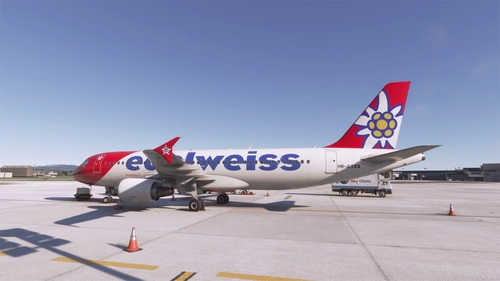 Edelweiss HB-JLS with cabin + EFB background for Fenix A320 V2 [8K+4K]