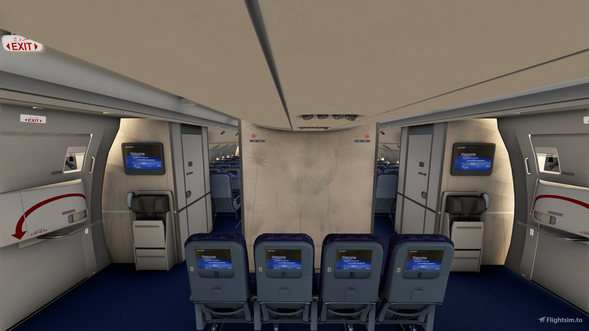 Egyptair B777-300ER SU-GDN + Cabin | PMDG 777-300ER for