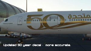 Emirates "Year of the Fiftieth" (A6-EGE) - PMDG B777-300ER thumbnail 2