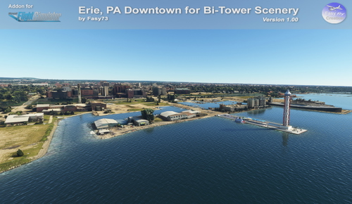 Erie, PA Downtown for Bi-Tower Scenery