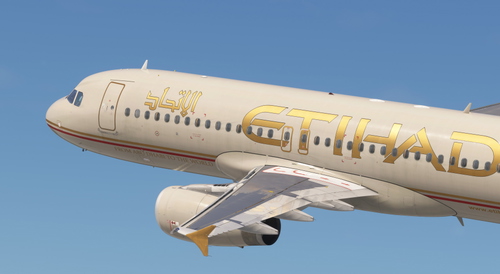 Etihad  old A320 A6-EIH + Cabin (4K+8K) | Fenix A320 V2B2