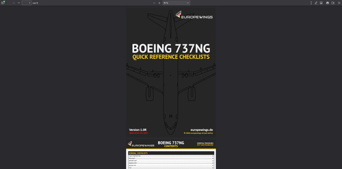 EuropeWings Boeing 737 Quick Reference Checklists (Normal/Non-Normal/Limitations)