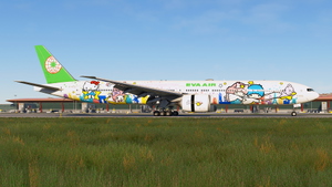 EVA Air  (B-16722) "Hello Kitty Shining Star" PMDG 777-300ER thumbnail 3