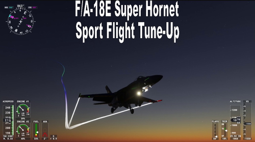 F/A-18E Sport Flight Tune-Up and smoke