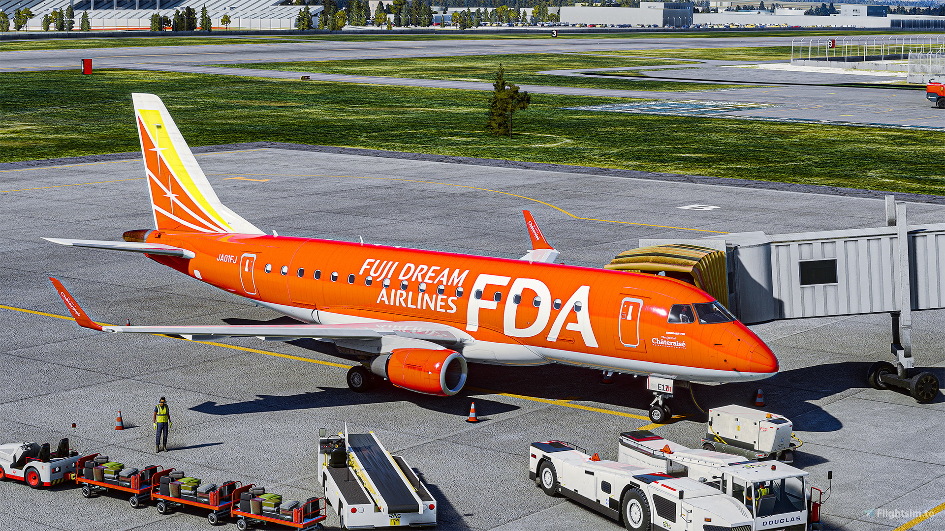 FDA Fuji Dream Airlines - JA01FJ Châteraisé - FSS Embraer E170 の