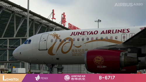 FENIX 320 Juneyao Air 吉祥航空 B-6717 10 YEARS ANNIVERSARY