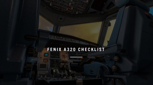 FENIX A320 CHEKLIST