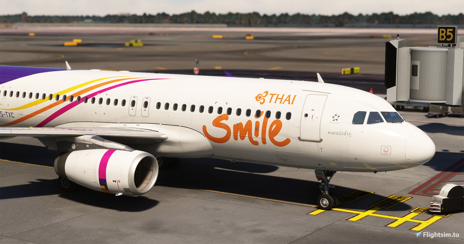 FENIX A320 V2 - IAE | Thai Smile | HS-TXC - Aircraft Liveries for