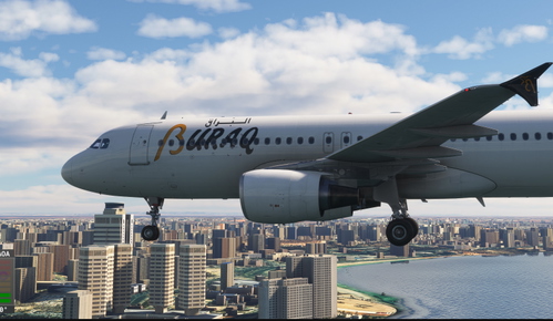 Fenix A320 V2 BURAQAIR  5A-BAA Livery