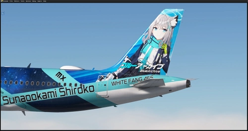 Fenix A320 V2| CFM | Blue Archive Shiroko (fictional)