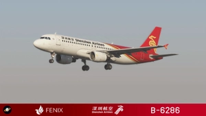 Fenix A320 [v2]- CFM Shenzhen Airlines 深圳航空 B-6286 with cabin 8K thumbnail 1