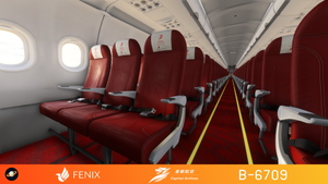 Fenix A320 [v2]- IAE Beijing Capital Airlines 首都航空 B-6709 with cabin 8K thumbnail 2