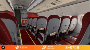 Fenix A320 [v2]- IAE Beijing Capital Airlines 首都航空 B-6709 with cabin 8K thumbnail 6