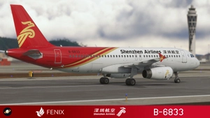 Fenix A320 [v2]- IAE Shenzhen Airlines 深圳航空 B-6833 with cabin 8K thumbnail 6