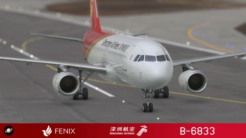 Fenix A320 [v2]- IAE Shenzhen Airlines 深圳航空 B-6833 with cabin 8K