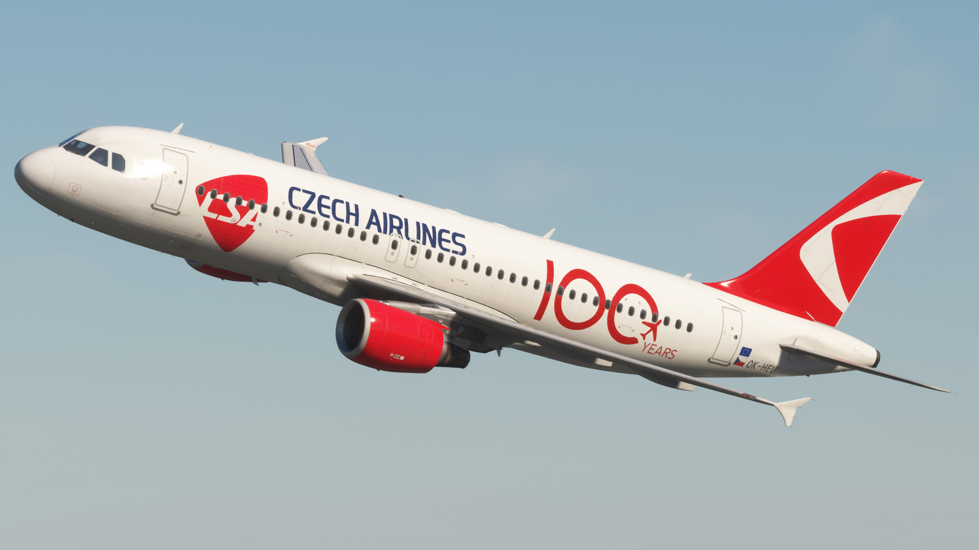 Fenix Airbus A320 Czech Airlines 100 Years Sticker | Custom Cabin | 4K - Image 1