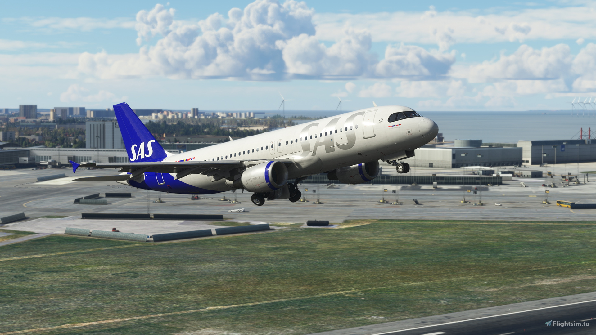 Fenix A320 IAE SAS Scandinavian Airlines OY-KAM 8K & 4K - Image 1