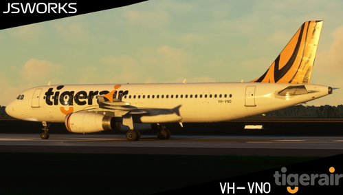 Fenix Simulations A320 - Tigerair Australia (Standard Paint) | VH-VNO 