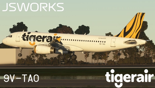 Fenix Simulations A320 - Tigerair/Scoot Singapore (Standard Paint) | 9V-TAO