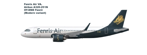 [A32NX] Fenris air VA. OY-DND Fenrir  8k Livery