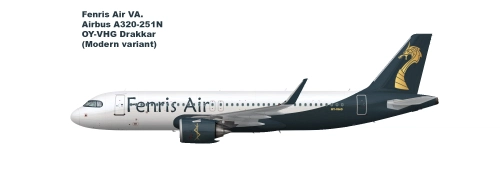 [A32NX] Fenris Air VA. OY-VHG Draggar 8k Livery